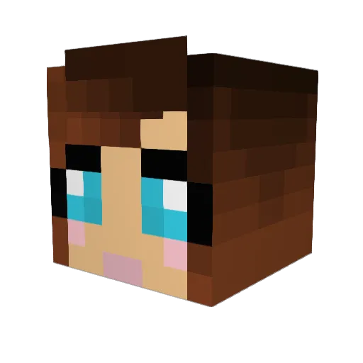 xtw Minecraft avatar head, 3D render
