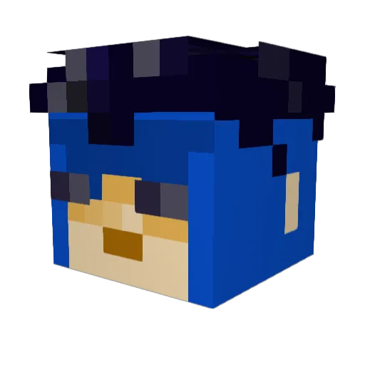 xtzsd Minecraft avatar head, 3D render