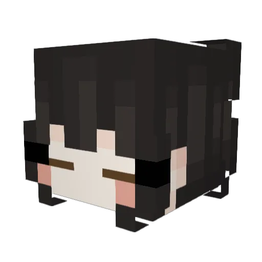 xu_rong2 Minecraft avatar head, 3D render