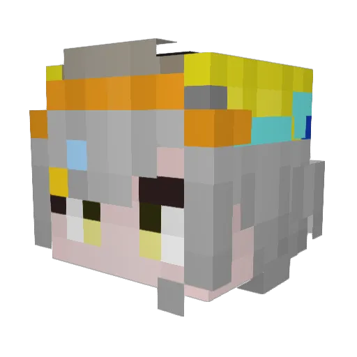 xuan__y Minecraft avatar head, 3D render