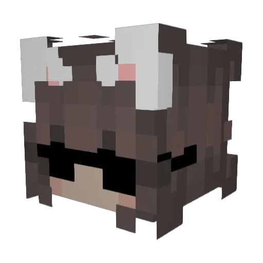xuaniscool Minecraft avatar head, 3D render