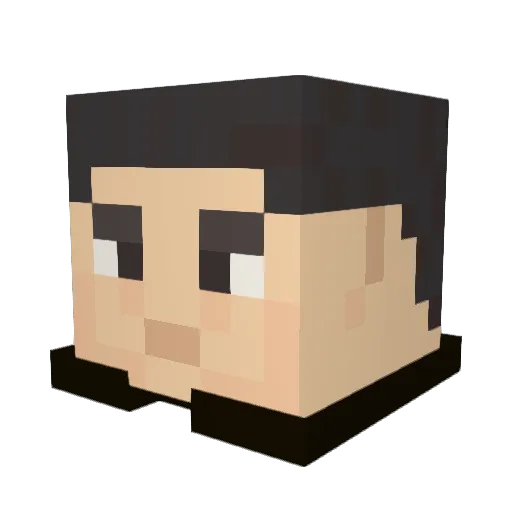xucaoquan Minecraft avatar head, 3D render