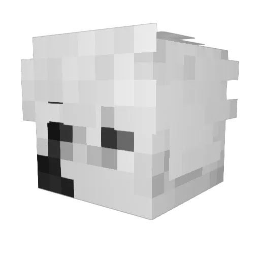 xuffi Minecraft avatar head, 3D render