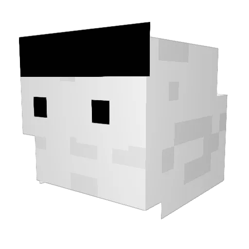 xufyAA Minecraft avatar head, 3D render