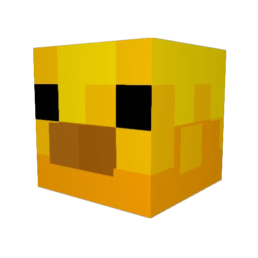 xuiib Minecraft avatar head, 3D render