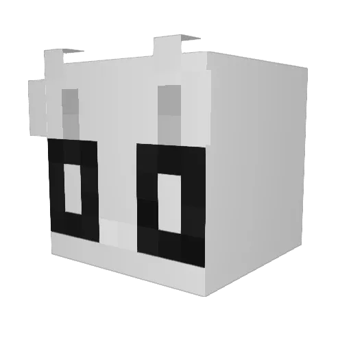 xum4 Minecraft avatar head, 3D render