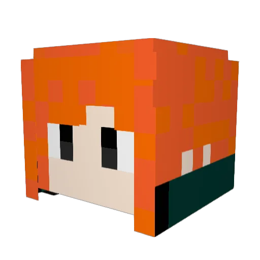 xuqingfeng Minecraft avatar head, 3D render