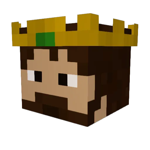 xurich Minecraft avatar head, 3D render