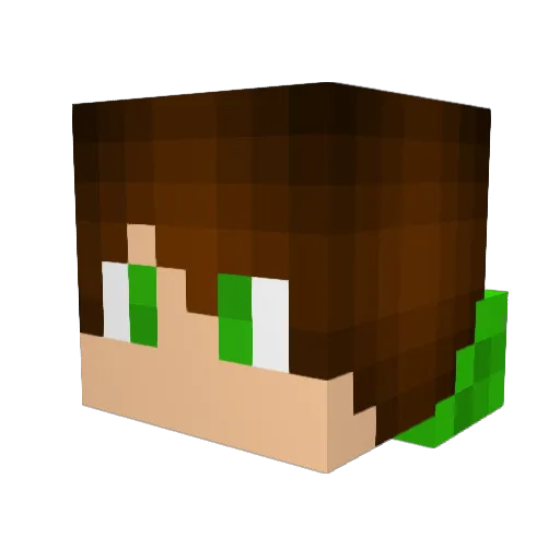 xuscrus Minecraft avatar head, 3D render
