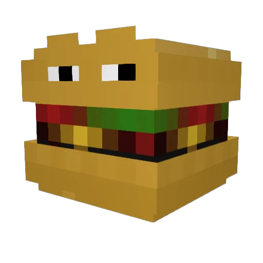 xut0zz Minecraft avatar head, 3D render
