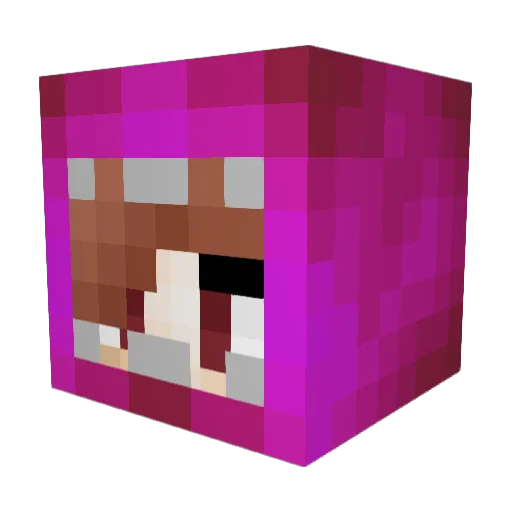 xutka Minecraft avatar head, 3D render