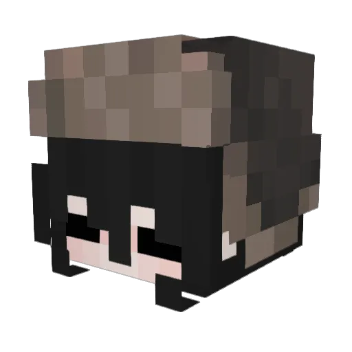 xuuxu Minecraft avatar head, 3D render