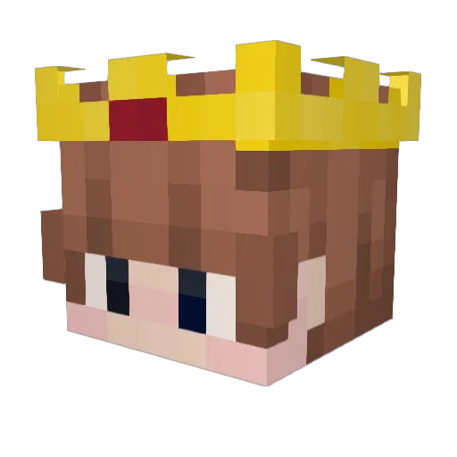 xuvk Minecraft avatar head, 3D render