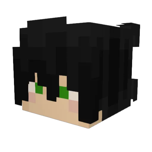 xuvrj Minecraft avatar head, 3D render