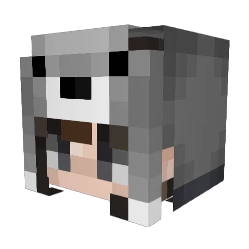xuwoxu Minecraft avatar head, 3D render