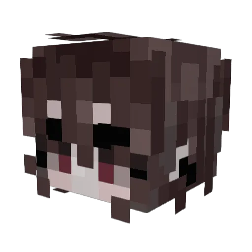 xuxialee Minecraft avatar head, 3D render
