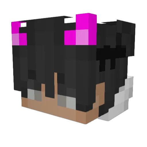 xuxitami Minecraft avatar head, 3D render