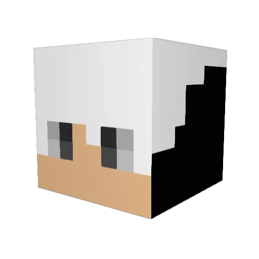 xuyv102 Minecraft avatar head, 3D render
