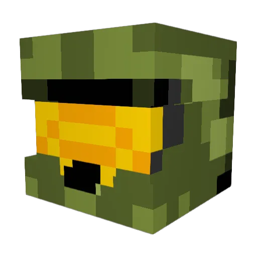 xverr_ Minecraft avatar head, 3D render