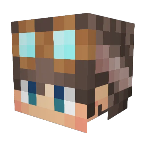 xvic00x Minecraft avatar head, 3D render