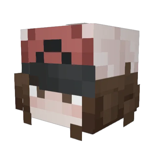 xviiviiimmiii Minecraft avatar head, 3D render