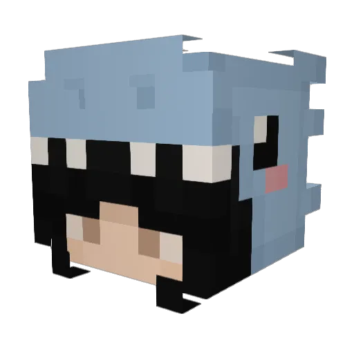 xvliza Minecraft avatar head, 3D render