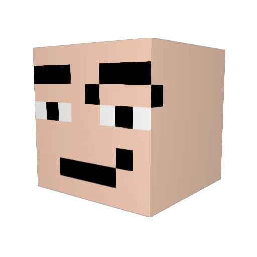 xvs6 Minecraft avatar head, 3D render