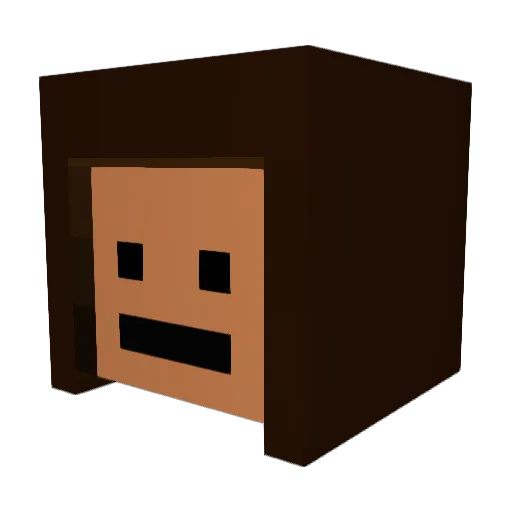 xvyie Minecraft avatar head, 3D render