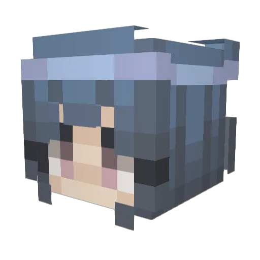 xvyv99 Minecraft avatar head, 3D render