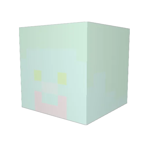 xwavewindx Minecraft avatar head, 3D render
