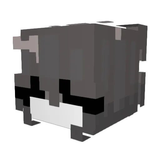 xweqy Minecraft avatar head, 3D render