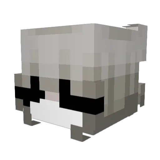 xwi_Yu Minecraft avatar head, 3D render