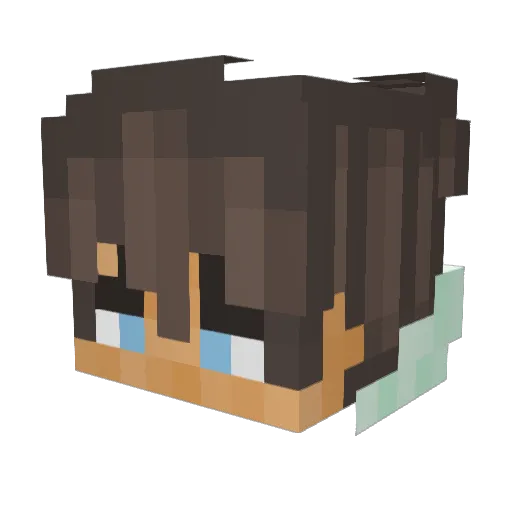 xwinzzxx Minecraft avatar head, 3D render