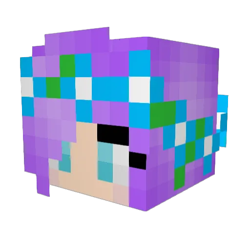 xwnanii Minecraft avatar head, 3D render