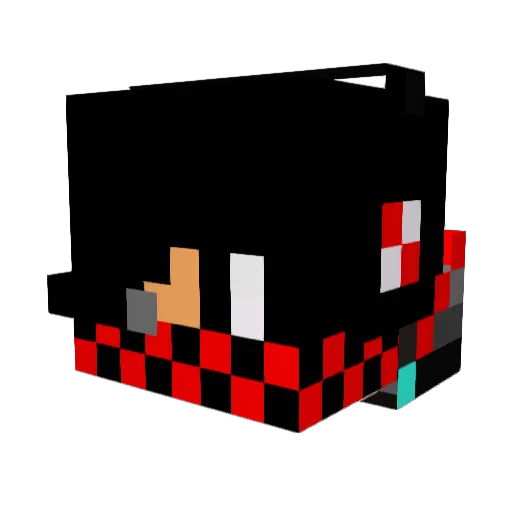 xwolfq8 Minecraft avatar head, 3D render