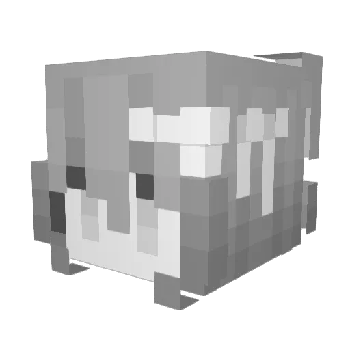 xwsu Minecraft avatar head, 3D render