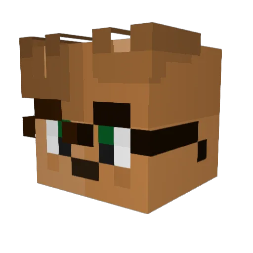 xwxnx Minecraft avatar head, 3D render
