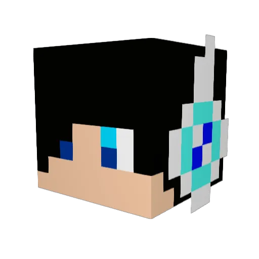 xx557 Minecraft avatar head, 3D render