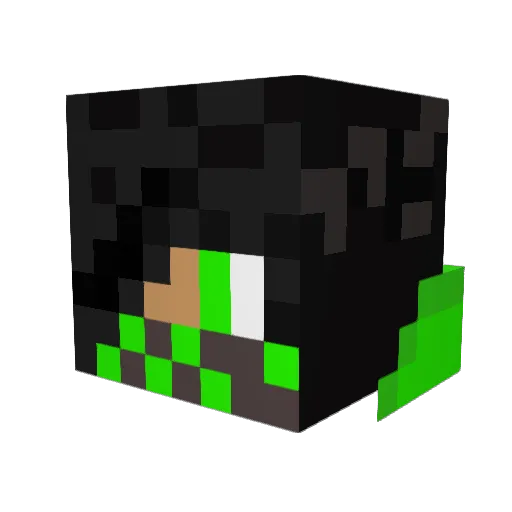 xxAPzz Minecraft avatar head, 3D render