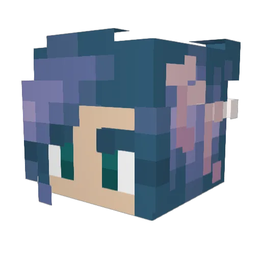 xxBrisingr Minecraft avatar head, 3D render