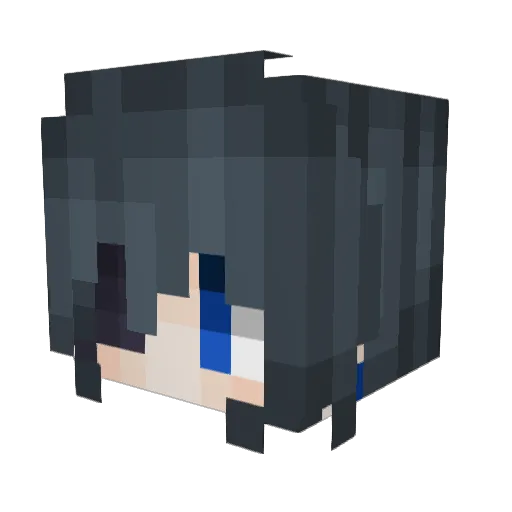 xxCiel Minecraft avatar head, 3D render