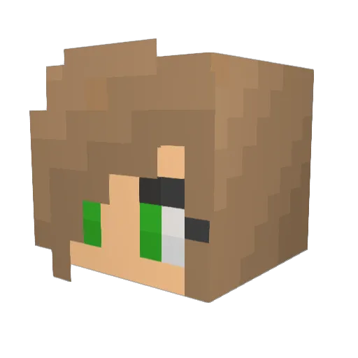 xxElisax Minecraft avatar head, 3D render