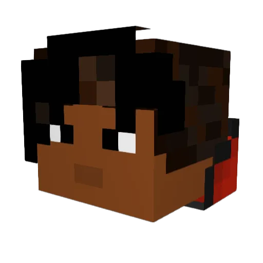 xxErace Minecraft avatar head, 3D render