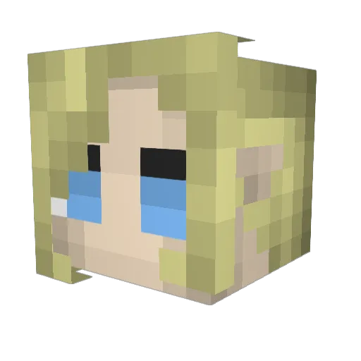 xxJayie Minecraft avatar head, 3D render