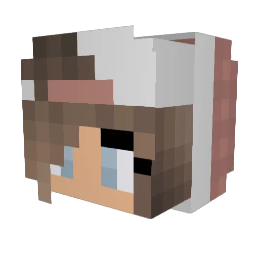 xxJuh Minecraft avatar head, 3D render