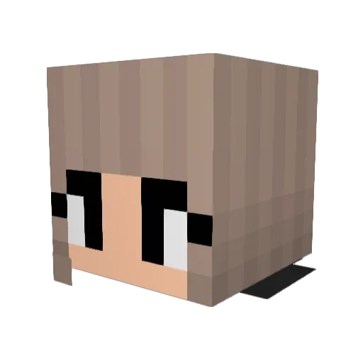 xxKaylee Minecraft avatar head, 3D render