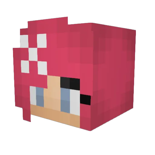 xxLea Minecraft avatar head, 3D render