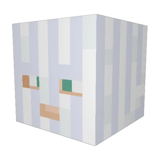 xxNPC Minecraft avatar head, 3D render
