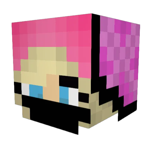 xxOphelia Minecraft avatar head, 3D render