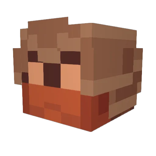 xxPLUTOIExx Minecraft avatar head, 3D render